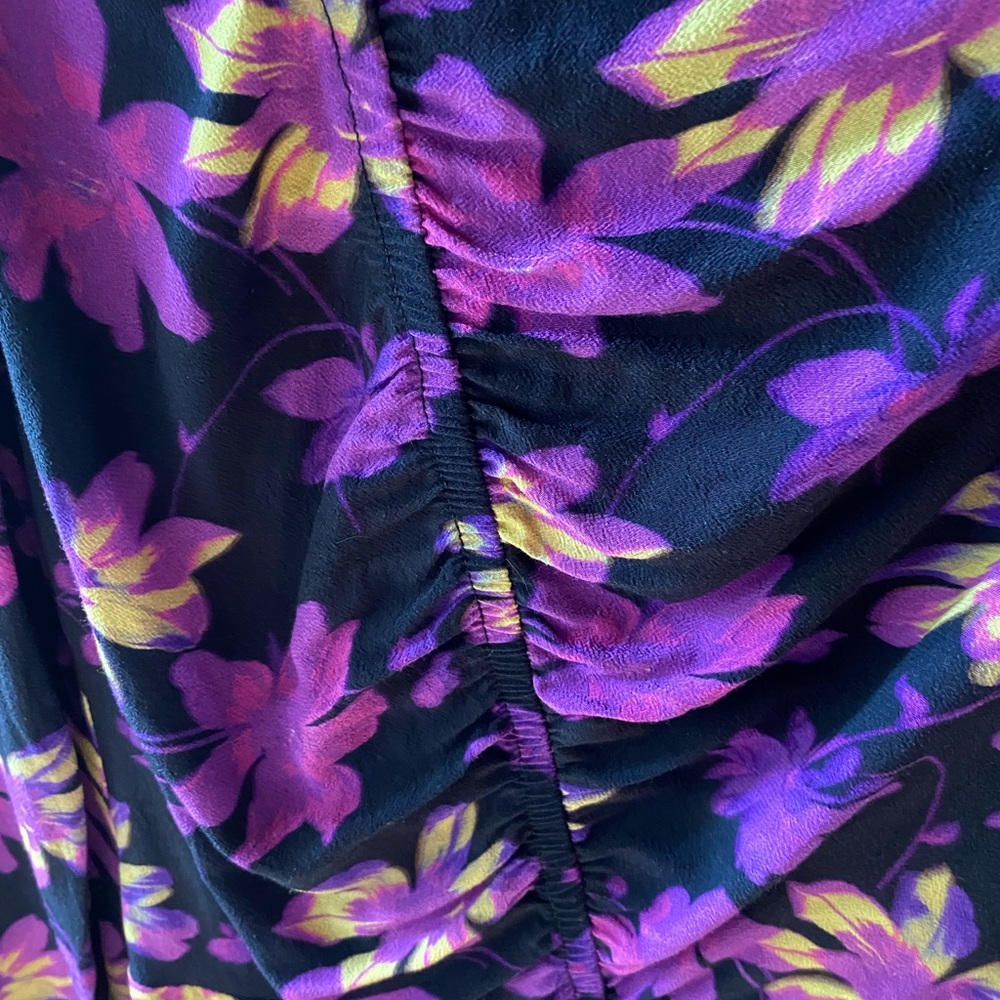 Maje Rosamar Cross-Over Front Floral Print Dress (Fr Size 1) - Picture 10 of 10